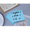 ONLYKXY 4 Pack Transparent Sticky Notes 3x3in Waterproof Self-Stick Book