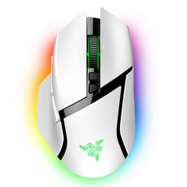 Razer Basilisk V3 Pro mouse inalámbrico personalizable para juegos: interruptores ópticos rápidos Gen-3 - Rueda de inclinación HyperScroll - Chroma RGB - 11 botones programables - Sensor óptico Focus Pro 30K - Blanco (reacondicionado)