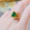 925 silver Shiny fashion ring Emerald ring, rose gold ring