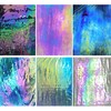 PALJOLLY 6 Sheets 7 1/2 x 6 inch Iridescent Stained