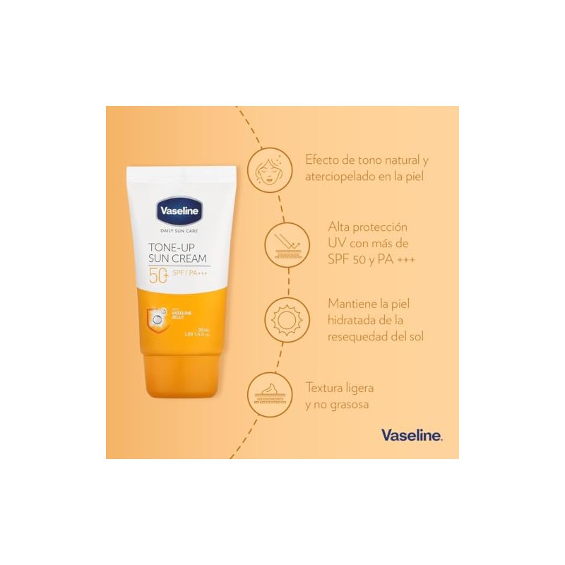 Vaseline - Protector Solar Facial FPS +50 adicionado con Vaseline