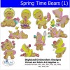ThreadArt Embroidery Design Set- Spring Time Bears(1) - 10 Designs