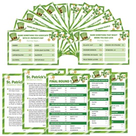 Xenseou St. Patrick's Day Family Feud Game,Funny St. Patrick's Day Party Games, St. Patrick's Day Trivia Game, Family Feud Quiz Holiday Games for Groups LMZ-SC02