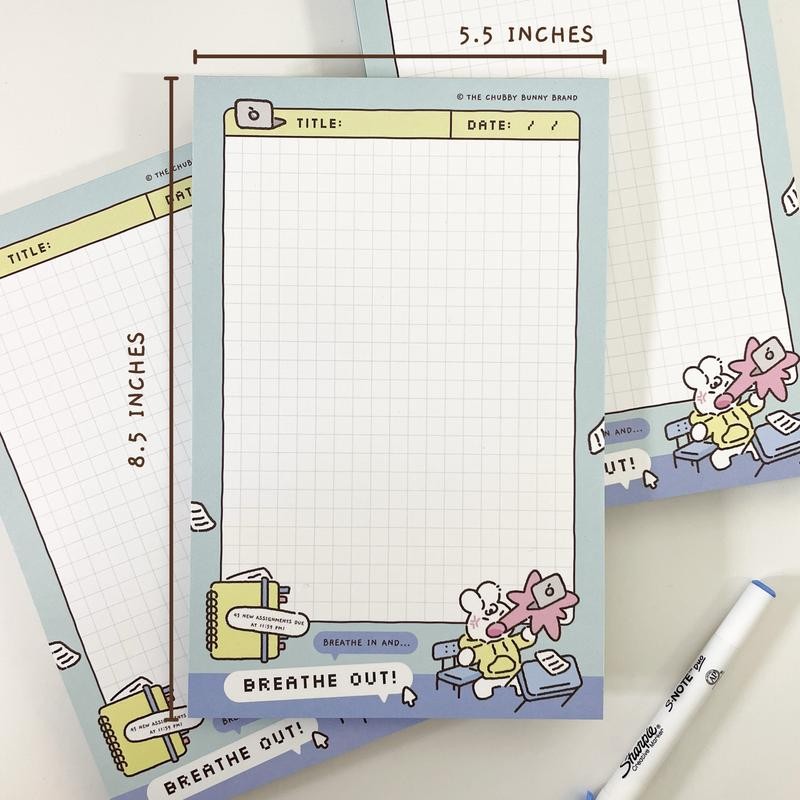 Breathe In Breathe Out Notepad - 5.5 x 8.5 in:_B-Grade