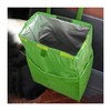 Fekey&JF Foldable Hanging Car Trash Can with Storage Pockets, Green