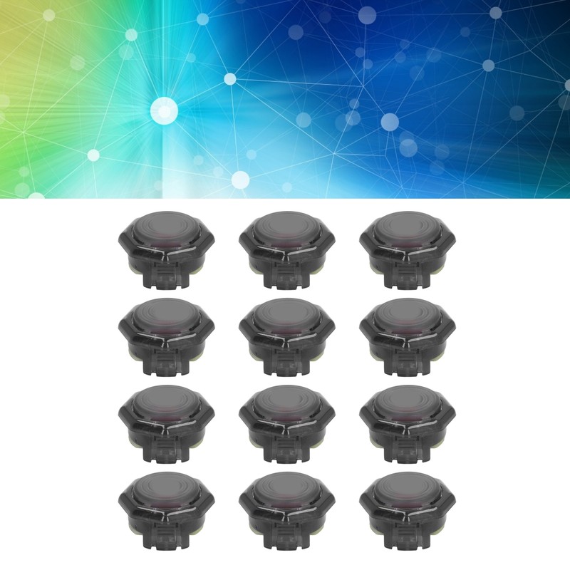 12pcs Arcade Button Professional POM Red Switch Mechanical Push Button