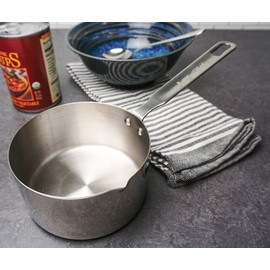 RSVP International Endurance Stainless Steel Measuring Pan Scoop, 3 Cups | Dry or Liquid | Baking or Cooking | Ideal for Melting Butter, Chocolate, Heating Soup | Dishwasher Safe