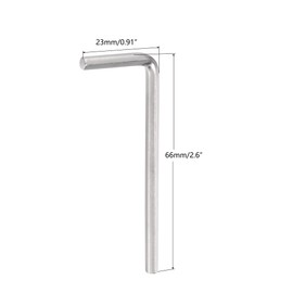 TOP-VIGOR 5Pcs 3mm Hex Key Wrench, Metric CR-V L Shaped Allen Key Imperial Hexagon Head Spanner Tool for Repairing, Installation