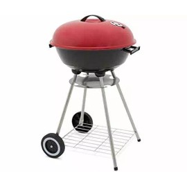 Alpine Red Classic Large 18x31 Charcoal Barbecue Grill Portable BBQ Heavy Steel New