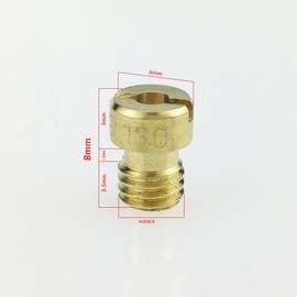 Glixal GY6 125cc 150cc 180cc 200cc PD24J Carburetor Main Jet for 157QMJ 152QMI Engine 100 105 108 110 115 120 125 130 135 140 (10 pcs)