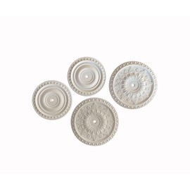 Linic Proops Dolls House Cornicing and/or Ceiling Roses, 12th Scale, Various Options (A1017) Free UK Postage (Pack of 4 Ceiling Roses)