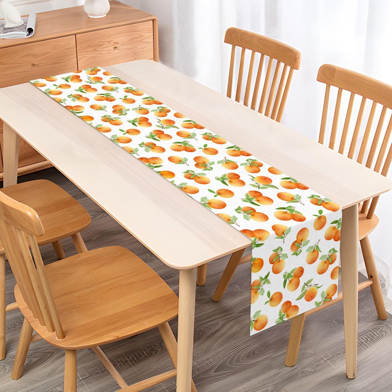 Vohado Orange Citrus Table Runner Little Cutie Themed Birthday Party