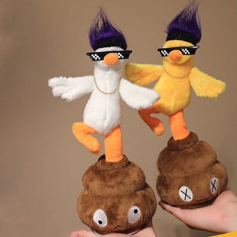 Baby Electric Plush Doll Goose Shape Interactive Talking Singing Dancing