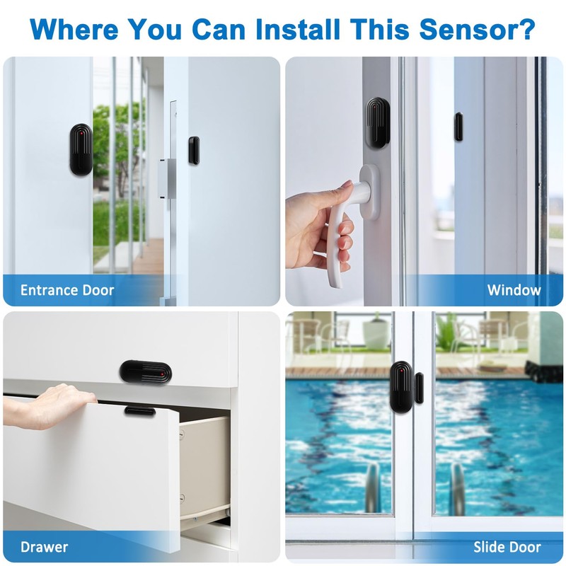 DAYTECH Door Chime, Wireless Door Chimes When Opens, Volume Adjustable