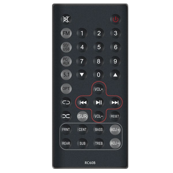 Unbranded New RC60B Replace Remote for Edifier C6XD 5.1 Surround