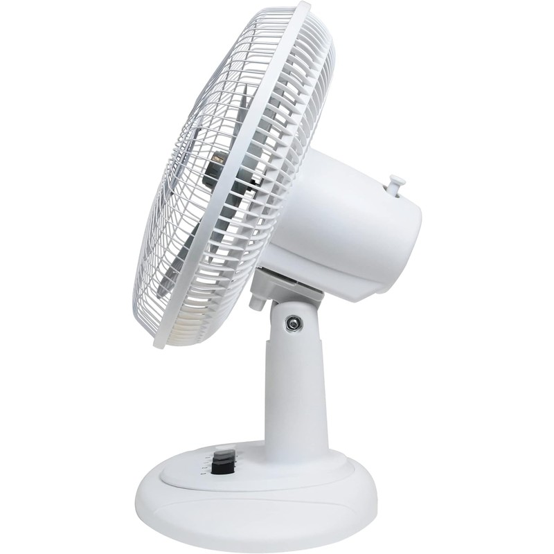 EZ-CHILL 16” Oscillating Table Fan with Adjustable Tilt, Convenient Push