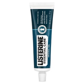 Listerine Essential Care Original Gel Fluoride Toothpaste, Prevents Bad Breath and Cavities, Powerful Mint Flavor for Fresh Oral Care, 4.2 oz