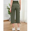 POSHGLAM Women's Maternity Cargo Capris Pants with 4 Pockets Quick-Dry