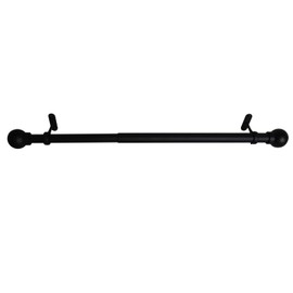 Φ22/25mm Threaded Expansion Curtain Rod with Round Finials 45CM to 300CM,Add a 40CM Strip To The Matching Section,Small Curtain Rod Set, Heavy Duty Drapery Rods with Brackets.