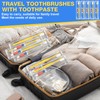 MAGDIY Disposable Toothbrushes with Toothpaste 30 Pack, Travel Size Toothbrush