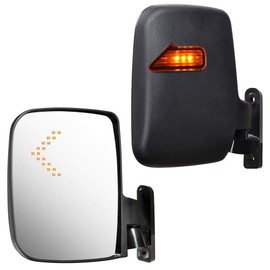 Shu-Ran Golf Cart Side Mirrors with LED Turn Signal Light Universal Golf Cart Rear View Mirrors for Club Car EZGO Yamaha ICON Drive and Kandi