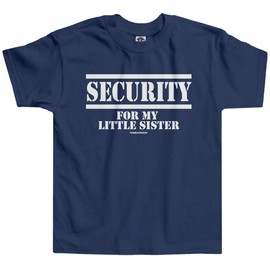 Threadrock Little Boys' Security for My Little Sister Toddler T-Shirt 3T Navy