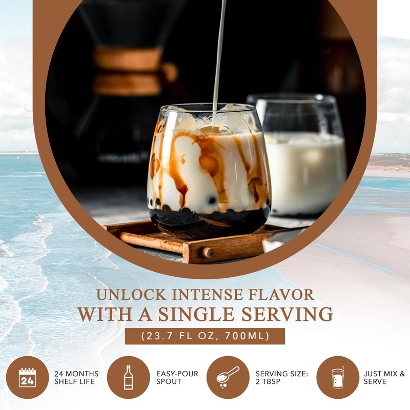 RIO Caramel Flavored Coffee Syrup, 700ml – Rich and Buttery,