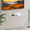 White Small Mini Projector Shelf/Projector Wall Mount Floating Shelf/Router Shelf/Modem