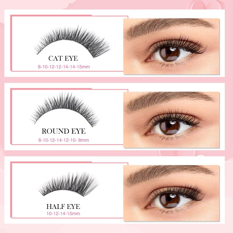 Glowing Win Cluster Lashes 144PCS Individual Lashes Natural Look DIY