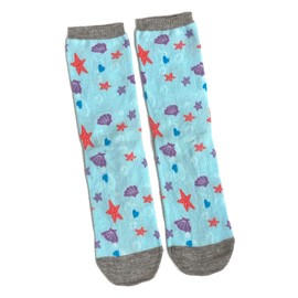 Ladies Shells Starfish Sea Stars Under The Sea Socks 4-8 UK /37-42 Eur / 6-10 US