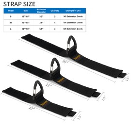 Heavy Duty Storage Straps(10-Pack), Trilancer Hook-and-Loop Cord Organizer and Hanger with Triangular Buckle to Hang on Walls for Cables, Wires, Rope, Hoses, Organization for Home, Garage or Workshop
