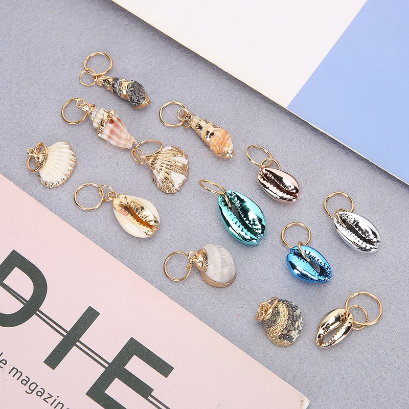 Hair Braid Rings Dreadlocks Ring Shell Hair Ring DIY Hair