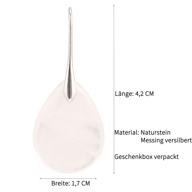 Legitta Natural Stone Earrings Pear Waterdrop Shape Jade Earrings Gift