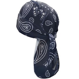 Trifong Bandana Cap, UV Protection, Paisley Pattern, Bandana, Pirate Hat, Mesh, Quick Drying, Sweat Absorbent, Breathable Material, Doo Rag, Triangular Width, Adult, Men's, Heatstroke Protection, UV
