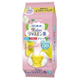 Itoen One Pot Relax Jasmine Tea (Eco Tea Bag), 0.1 oz (3.0 g) x 50 Bags