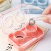 WIKEXINGLONGER 2 Packs Contact Lens Cases Portable Left/Right Eyes Contact