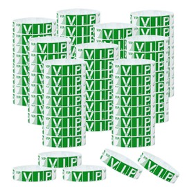 Honbay 100PCS Waterproof VIP Wristbands Gold Party Armbands Lightweight Paper Wristbands for Amusement Parks, Concerts, Fairs, Festivals and Events
