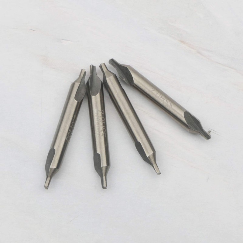 Pxyelec 10pcs HSS Combined Center Drill Countersink 60 Degree Bit