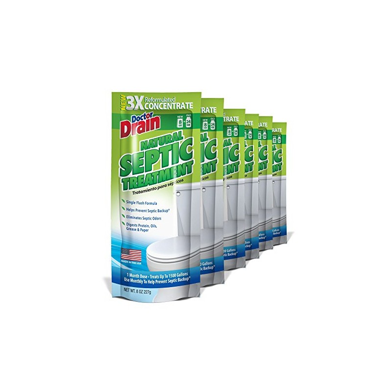Doctor Drain Natural Septic Treatment, 6 Count