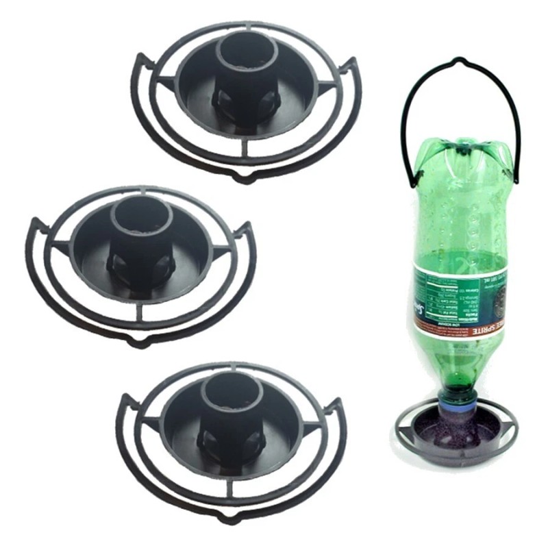 Gadjit Soda Bottle Wild Bird Feeder 3 Pk Black 15315