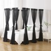 WANFASO Chiffon Black Bed Canopy Queen Size, Gothic Style Girls
