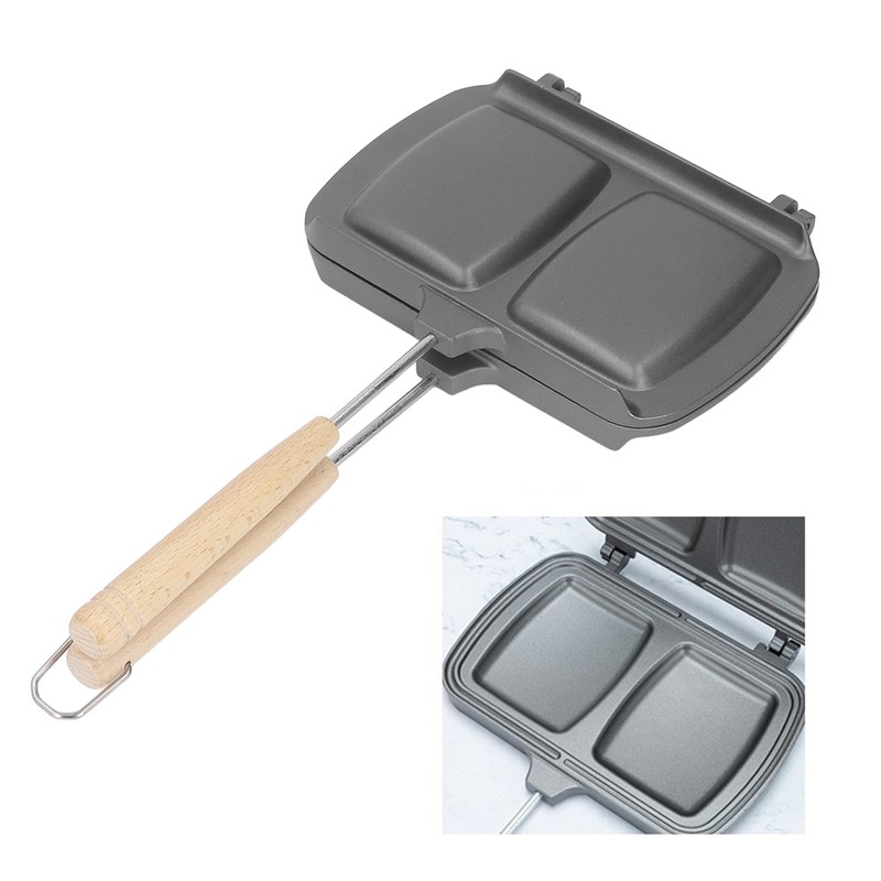 Double Sided Frying Pan Fast Heat Conduction Evenly Heated Detachable