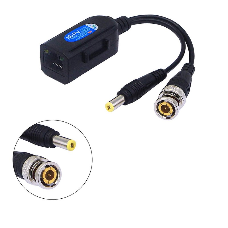 SinLoon 2 Pairs Passive Video HD-TVI/CVI/AHD Balun 1080 P-5 MP