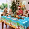 Christmas in July Decorations Tablecloth, 2 Pcs Summer Xmas Table