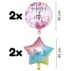 DIWULI Butterfly Balloons 4 Years - Number Birthday