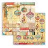 Stamperia International Stamperia-Mini Scrapbooking Pad-Christmas Patchwork, Green and Red, 8