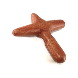 INTHANON Wooden Acupressure Push Bar (Cross Shaped) Massage Stick Foot Massage Reflexology Self Massage