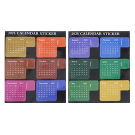 STOBOK Planner Monthly Tabs, 12 Peel and Stick Tabs for Notebooks 12 Month Tabs Mini Calendar Monthly Tab Stickers Dividers (2025)