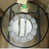 BIBITIME 12 inches Round Flower Lace Doilies Vase Mats Kitchen