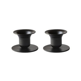 KunstIndustrien, Rustic Black Candleholder, The Bell, pack of 2
